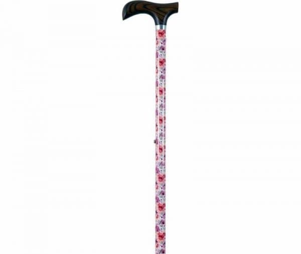 Muletilla Extensible Aluminio Estampada Flores Rosas